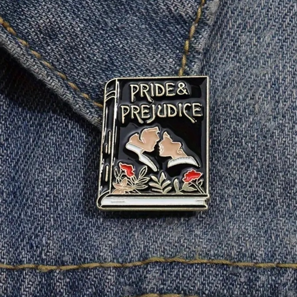 3/$25 Jane Austin’s “Pride and Prejudice” pin Romance, Period Literature, Book - Picture 2 of 11